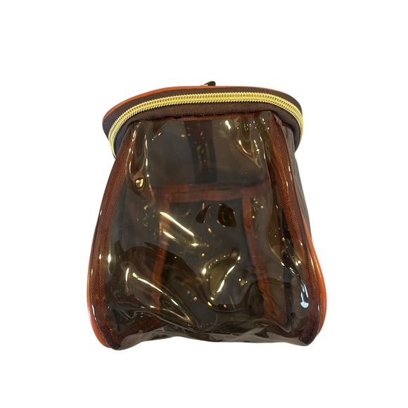 Fashion Transparent Brown Travel Cosmetic Bag - Picture 3 of 5